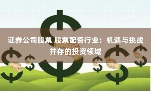 证券公司股票 股票配资行业：机遇与挑战并存的投资领域